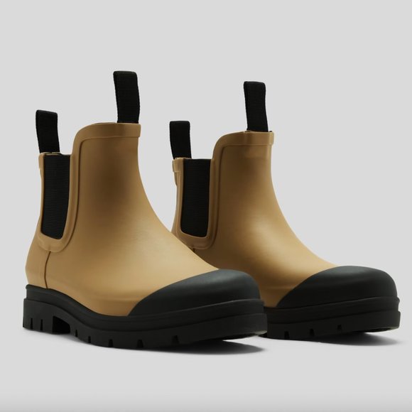Everlane Shoes - NEW Everlane The Rain Boot Womens Size 9 Tan Golden Oak Rubber Chelsea Boots